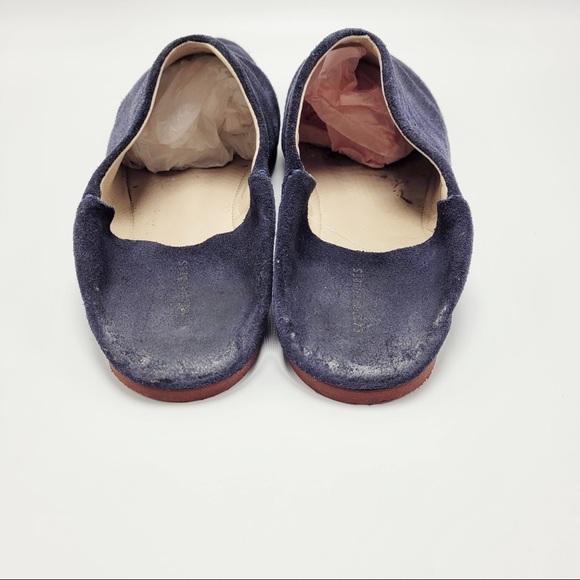 Carrie Forbes Babouche Flats in Navy Suede - Picture 6 of 12